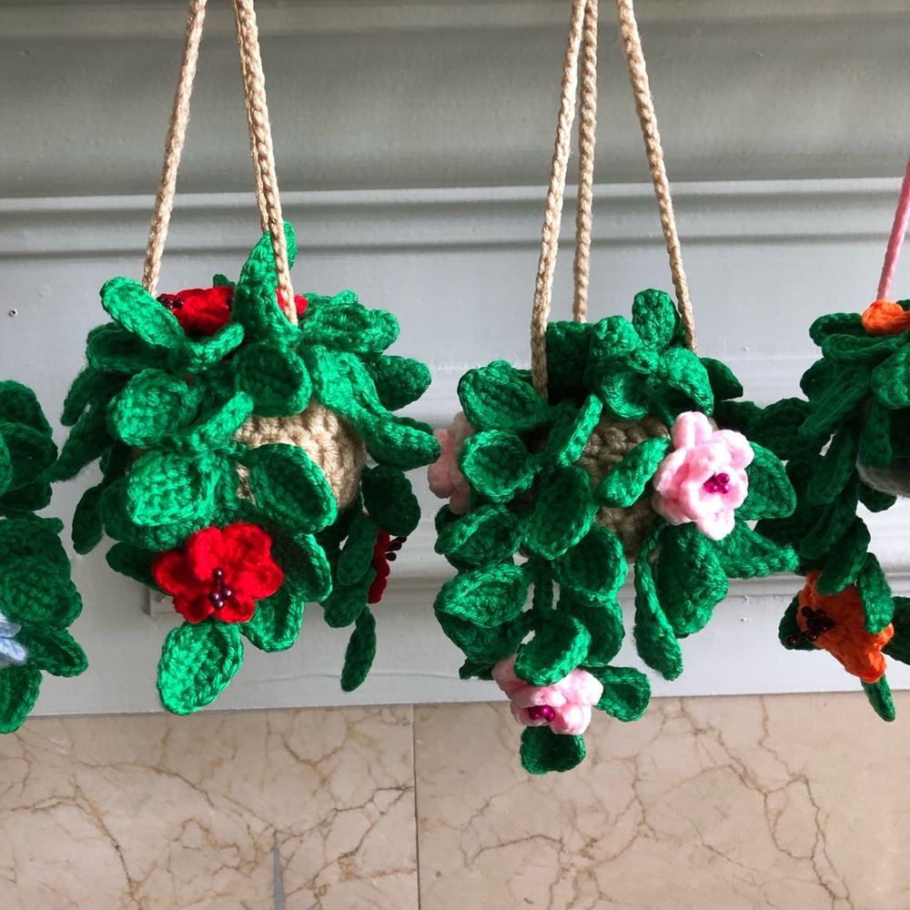 Crochet Hanging Mini Plants ( NOT made in China ❗️)
